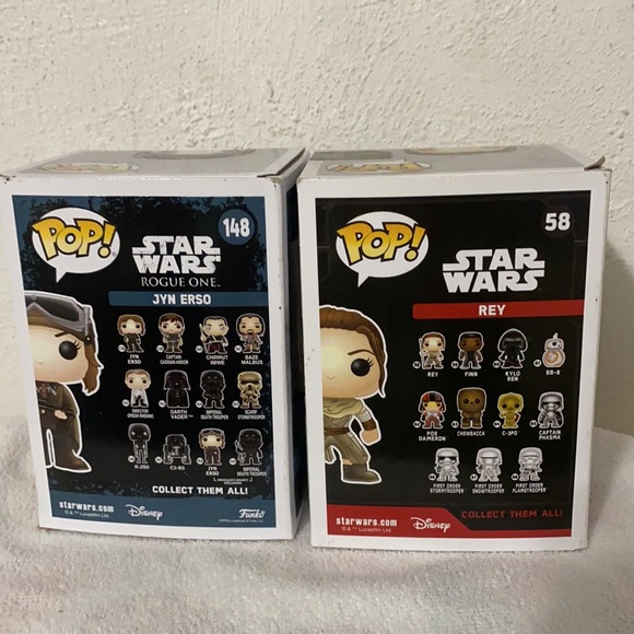 Star ⭐️ Wars/Loungefly/Ewok bag+REY/JYN POP Funko 5”
